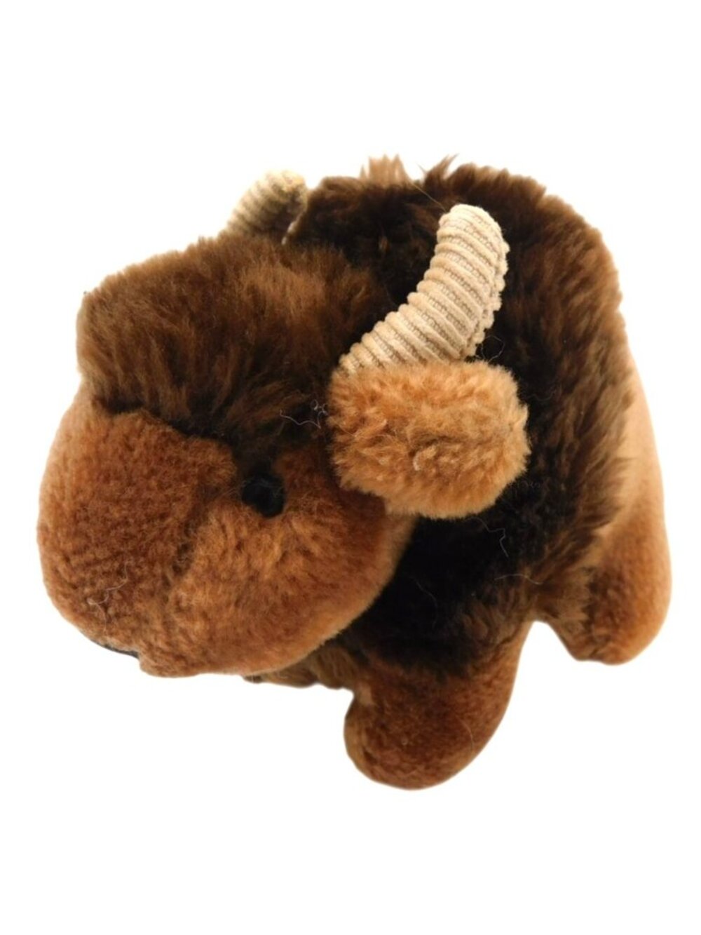 Vintage Dakin Plush Buffalo Bill Stuffed Animal Brown 6" Collectible Korea 1985